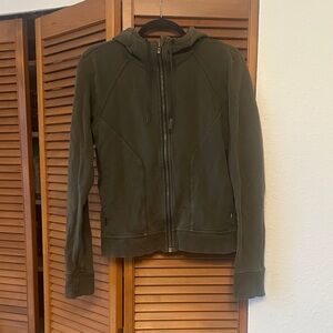 Green Lululemon Scuba zip up hoodie